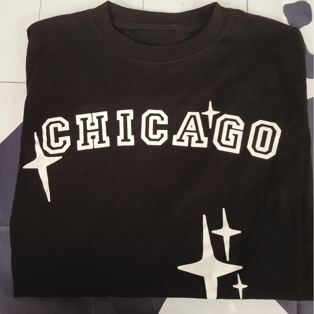 Chicago Streetwear Graphic Tee Heavyweight Premium Cotton Men's Large